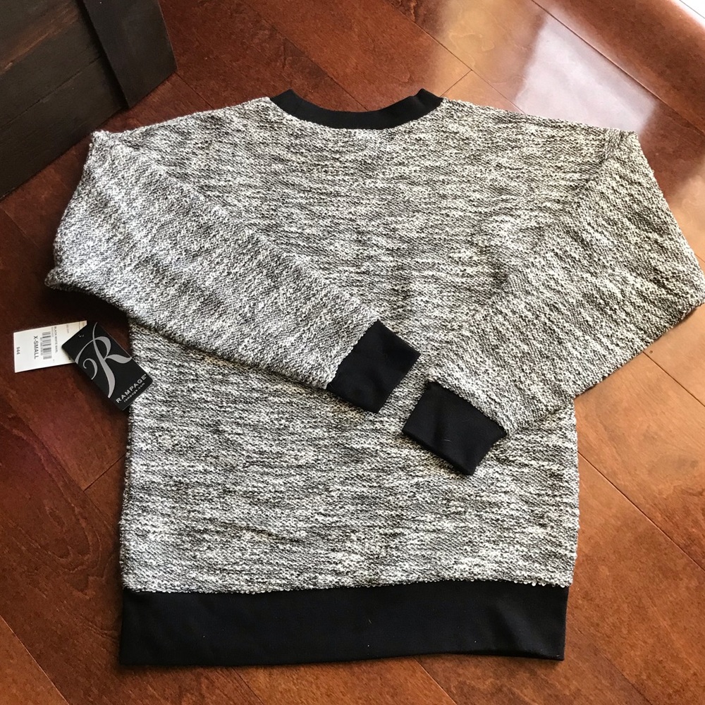 Brand new Black and white marble Rampage sweater
